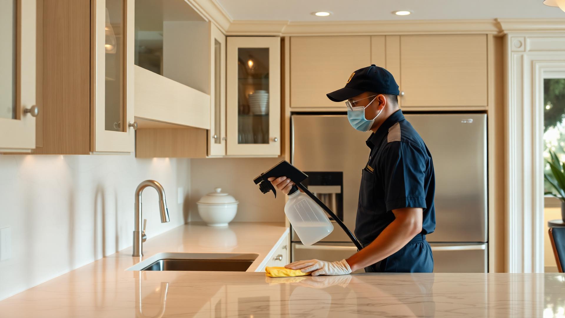 Professional cleaning service in action